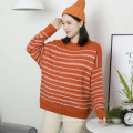 Autumn Winter Long Sleeve sweater crew neck oversize women loose custom knit sweater